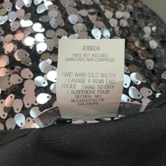 Papillon Blanc Women's Tank Top Small Black Silver Sequins Sleeveless NWT - Picture 7 of 7
